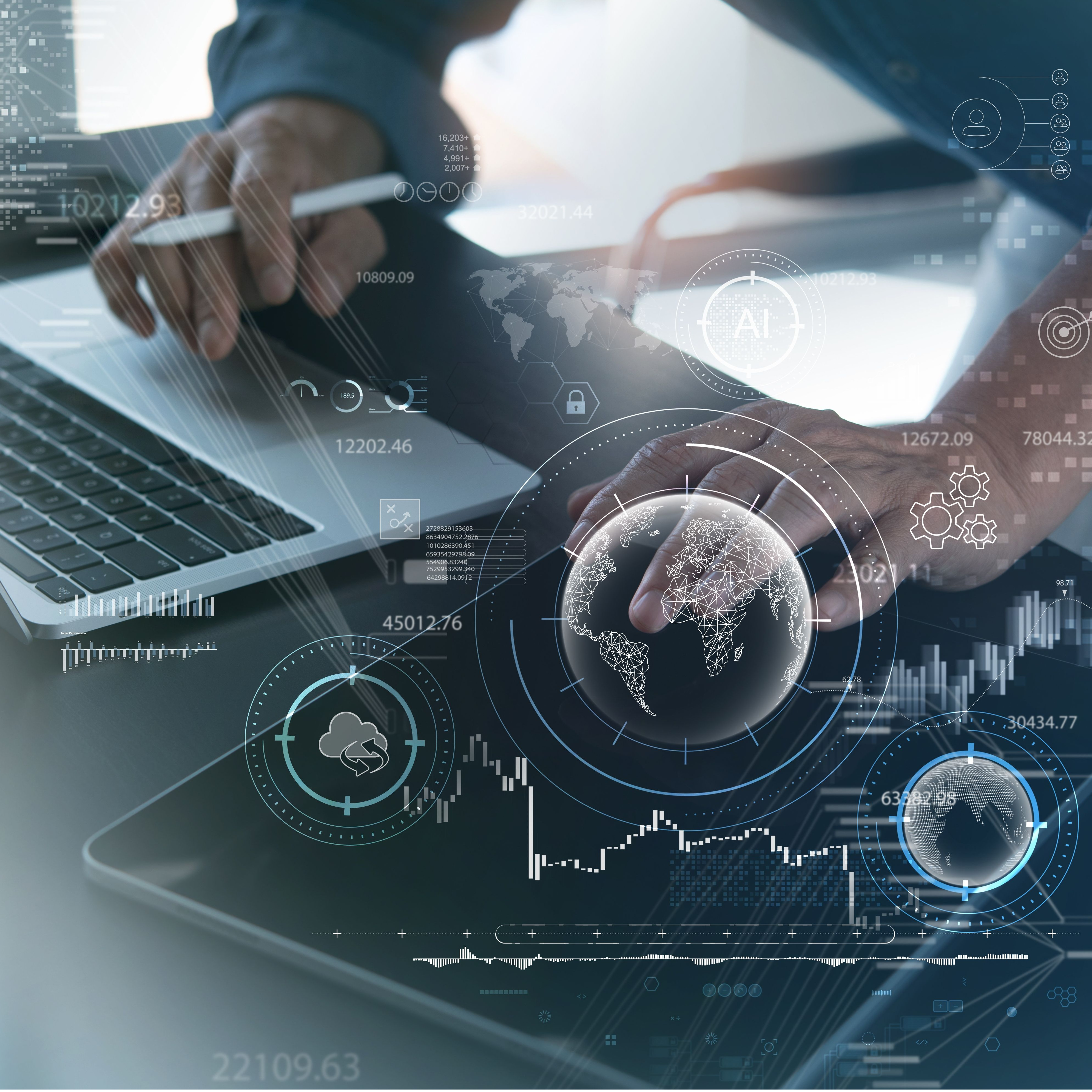 AI business analytics concept